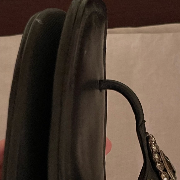 Manolo Blahnik Black Embellished Sandals Sz 39 1/2. - Picture 10 of 11